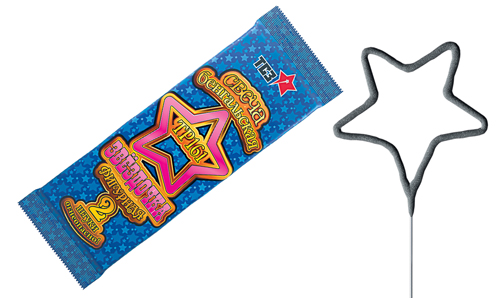  Бенгальские свечи фигурные 2 шт "Звездочка"  в Камбарке